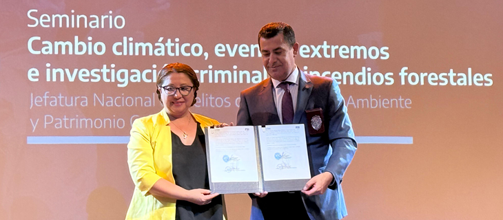 Ciren y PDI firman convenio para capacitar a funcionarios policiales en sistemas de información geográfica, satelital y teledetección